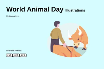 Journée mondiale des animaux Pack d'Illustrations