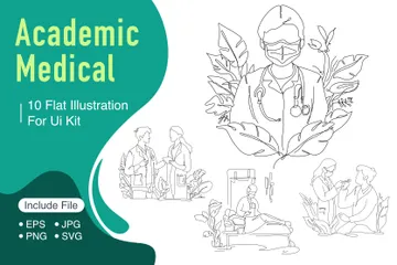 Medicina Acadêmica Pacote de Ilustrações