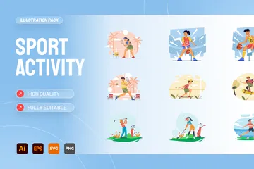 Actividad deportiva Ilustración Pack