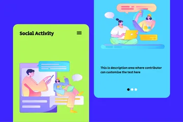 Activité sociale Pack d'Illustrations