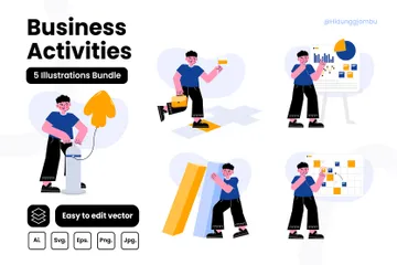 Activités commerciales Illustration Pack