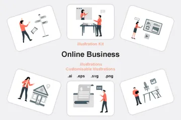 Business en ligne Pack d'Illustrations