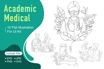 Akademische Medizin Illustrationspack