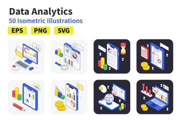 Análisis de datos Paquete de Ilustraciones