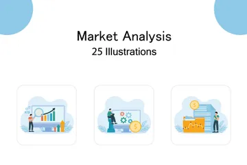 Analyse de marché Pack d'Illustrations