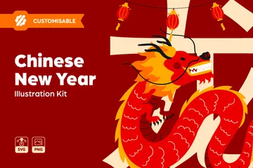 Ano Novo Chinês Pacote de Ilustrações