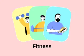 Fitness Pacote de Ilustrações