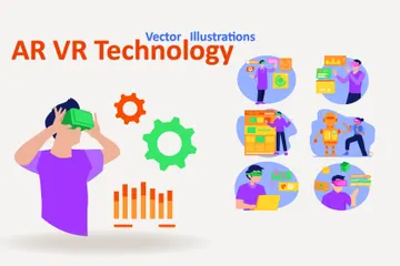 AR VR Technology Illustration Pack