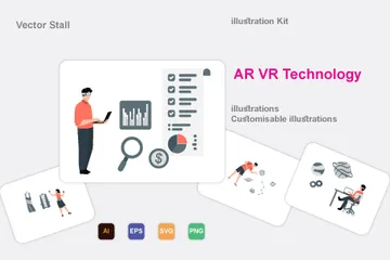 AR VR Technology Illustration Pack