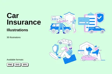 Assurance voiture Pack d'Illustrations