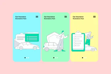 Assurance voiture Pack d'Illustrations