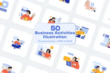 Atividades Empresariais Pacote de Ilustrações