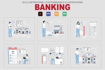 Banking Illustration Pack