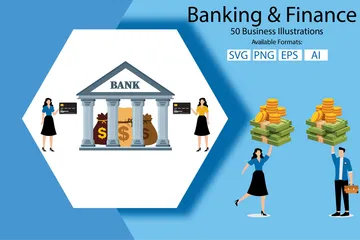 Banque et Finance Pack d'Illustrations