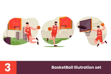 Basketball Athlete Illustration Pack