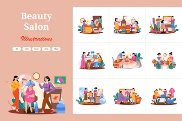 Beauty Salon Illustration Pack