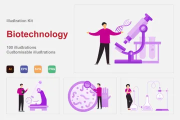 Biotecnología Paquete de Ilustraciones