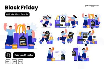 Black Friday Illustration Pack