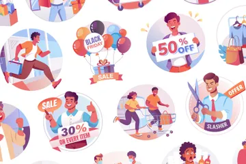 Black Friday Illustration Pack