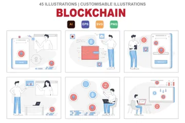 Blockchain Illustrationspack