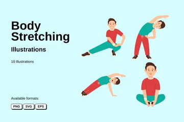 Body Stretching Illustration Pack