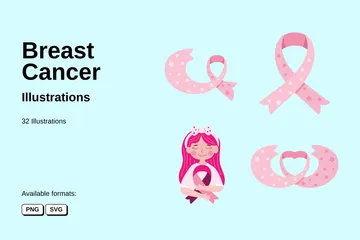 Breast Cancer Illustration Pack