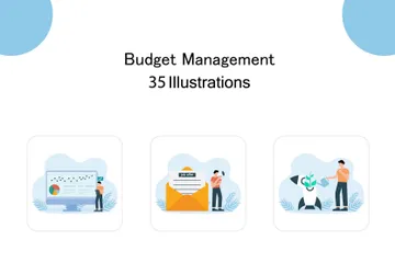 Finanzmanagement Illustrationspack