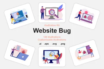 Bugs du site Web Pack d'Illustrations