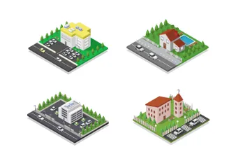 Buildings Illustration Pack