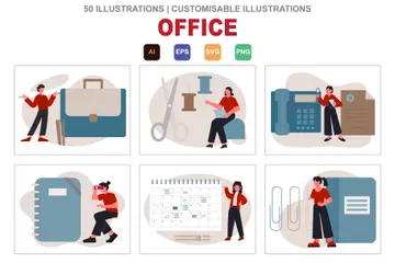 Bureau Pack d'Illustrations