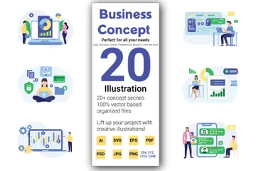 Business Concept Illustration Illustration Pack