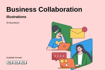 Business Collaboration Illustration Pack