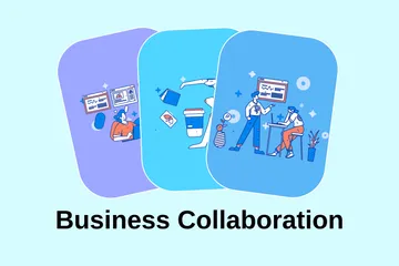 Business Collaboration Illustration Pack