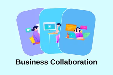 Business Collaboration Illustration Pack