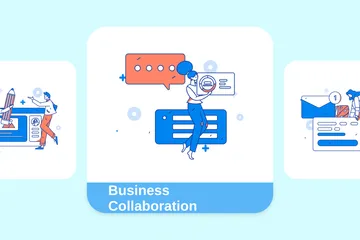 Business Collaboration Illustration Pack