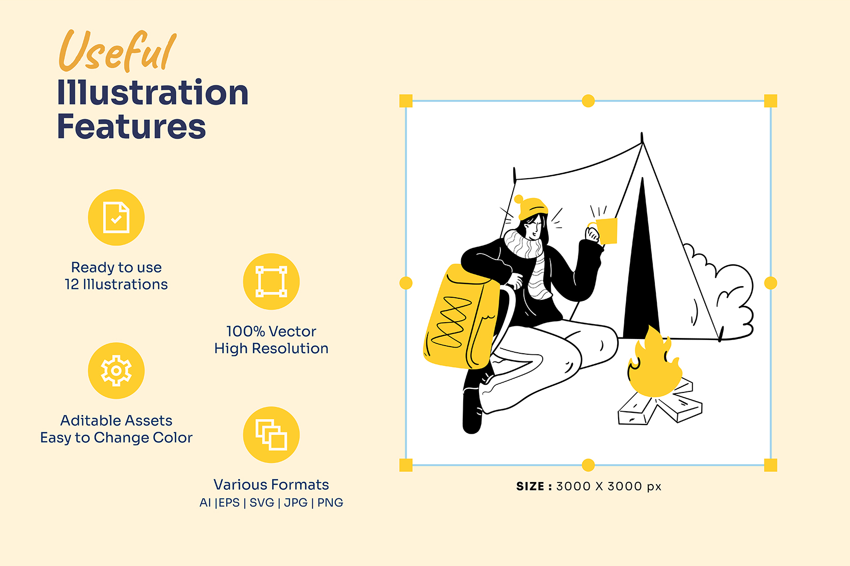 Pack custom mockup 3 - Camping Adventure