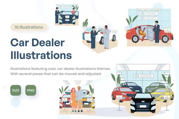 Car Dealer Illustration Pack