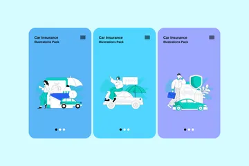 Car Insurance Illustration Pack