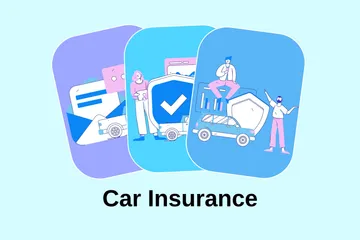 Car Insurance Illustration Pack