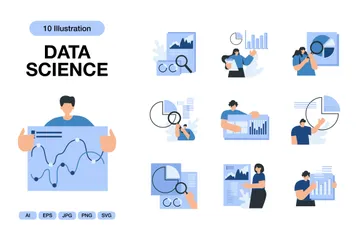 Ciencia de los datos Paquete de Ilustraciones