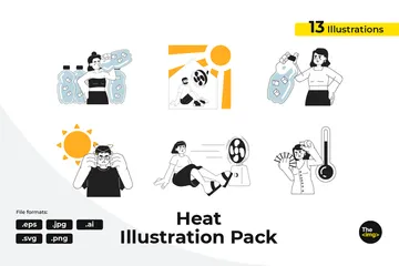 Clima caliente Paquete de Ilustraciones