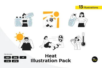 Clima quente Pacote de Ilustrações