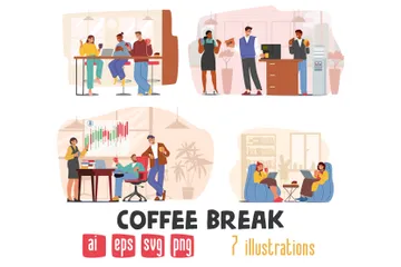 Coffee Break Illustration Pack