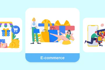 Commerce électronique Pack d'Illustrations