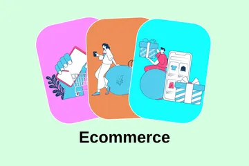 Commerce électronique Pack d'Illustrations