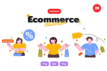 Commerce électronique Illustration Pack