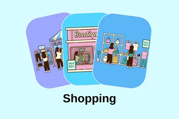 Compras Pacote de Ilustrações