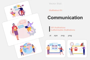 Comunicación Paquete de Ilustraciones