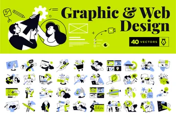 CONCEPTION GRAPHIQUE ET WEB Pack d'Illustrations