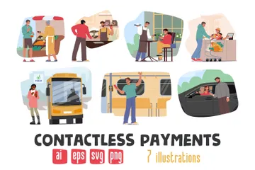 Contactless Payments Illustration Pack